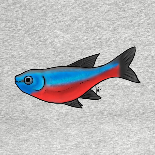 Fish - Tetras - Cardinal Tetra by Jen's Dogs Custom Gifts and Designs